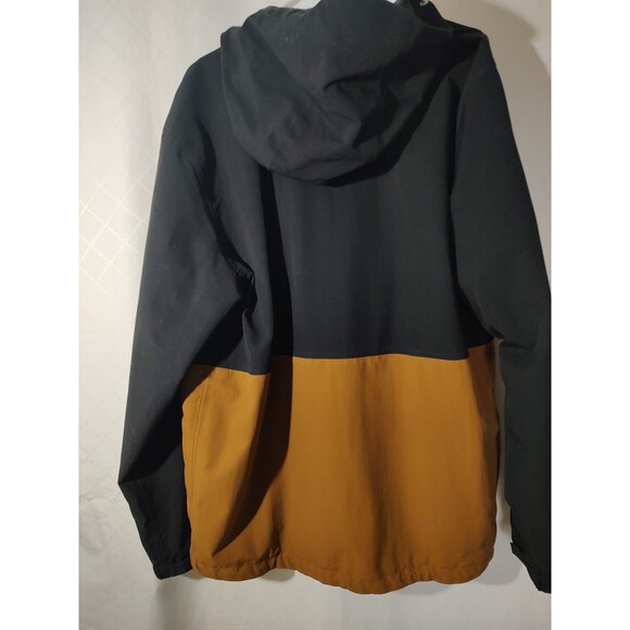 Carhartt Storm Defender Hooded Jacket 2 Tone Sz L Tall Tan Windbreaker - Picture 7 of 7